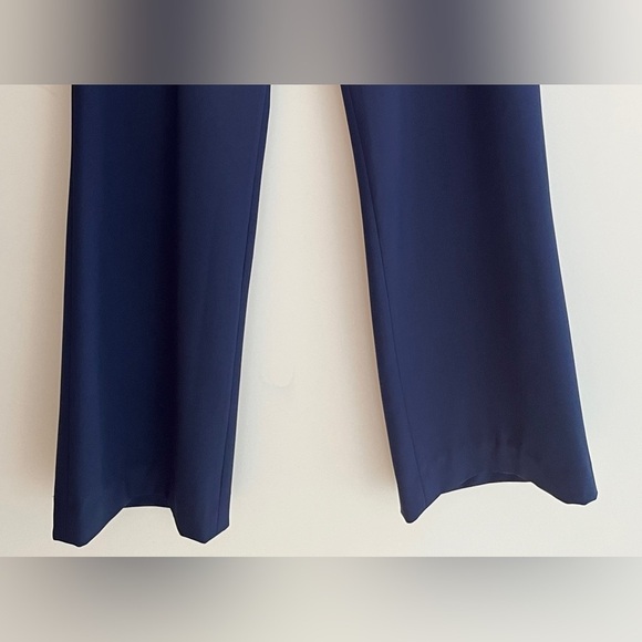 OSAFO High Waisted Wide Leg Pants Satin Waist Detail 70's Vibes Office Business - Picture 11 of 16